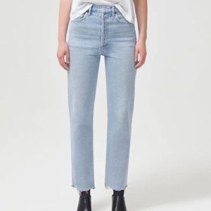 90's Pinch Waist High Rise Straight in Imitate // Agolde